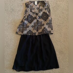 LA Breeze mini dress with open back size small